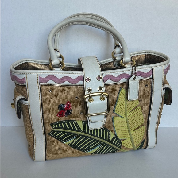 COACH limited edition vintage Cream and Tan Women's satchel bag - Picture 2 of 16